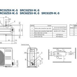 Kondicionierius/šilumos siurblys oras-oras MITSUBISHI Heavy Titanium SRK/SRC25ZSX-WAT (2,50-3,20 kw) -20