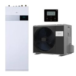 Šilumos siurblys oras/vanduo MIDEA M-Thermal Arctic MHA-V16W/D2RN8-B HBT-A160/240CDS90GN8-B su integr.240 ltr talpa (16,00 kw) 3Ø -25